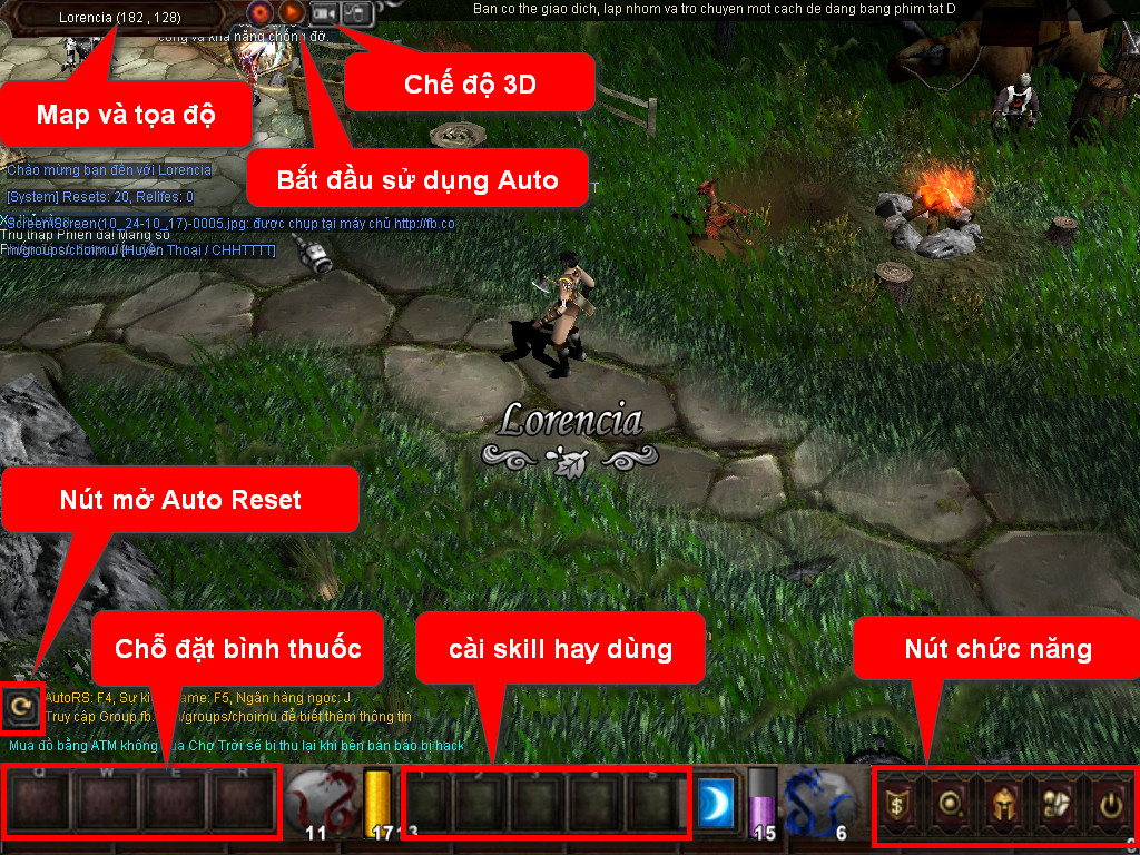 Chức năng chính của Game MU Đại Nam